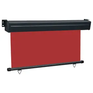 Berkfield Balcony Side Awning 140x250 cm Red