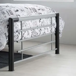 Birlea Faro Single Bed Silver & Black