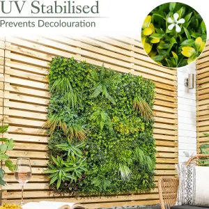 Artificial Plant Living Wall Panels Fence Covering Indoor Outdoor (Set of 4 1m x 1m)