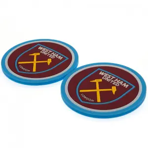 West Ham United FC Coaster Set (Pack Of 2) Red (One Size)