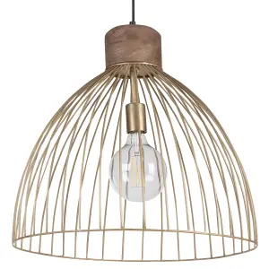 Metal Pendant Lamp Brass BANAS