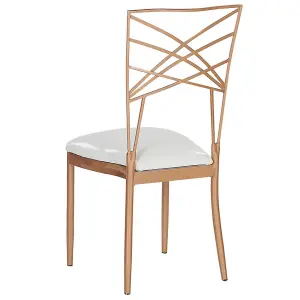 Set of 2 Dining Chairs GIRARD Metal Rose Gold