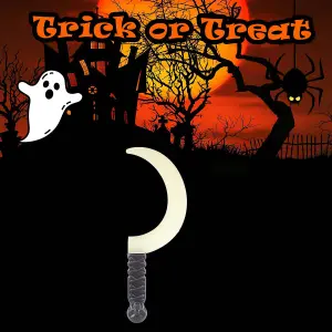 Halloween Weapon Sickle Glow In The Dark Prop Trick or Treat 39.7cm Sickle