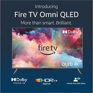 55" AMAZON Omni QLED Series Fire TV QL55F601U Smart 4K Ultra HD HDR TV With Amazon Alexa