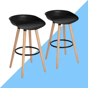 Tata 68cm Bar Stool (Set of 2) Black