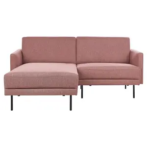 Right-Hand Corner Sofa BREDA Golden Brown Fabric 2 Seater Right Hand