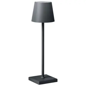 Wireless Metal Table Lamp Dark Grey BACEIRO