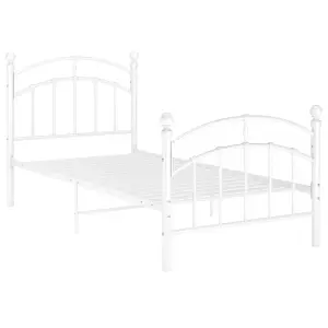 Berkfield Bed Frame White Metal 100x200 cm