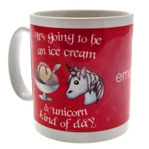 Emoji Official Unicorn Mug Red/White (One Size)