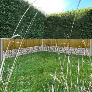 Flat Top Feather Edge Fence Panel (Pack of 5) Width: 6ft x Height: 1ft Vertical Closeboard Planks Fully Framed