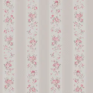 Galerie Maison Charme Beige Vintage Rose Stripe Motif Wallpaper Roll