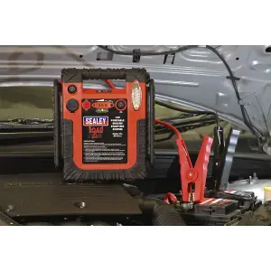 Sealey RoadStart Emergency Power Pack W/ Air Compressor 12V 750 Peak Amps RS132