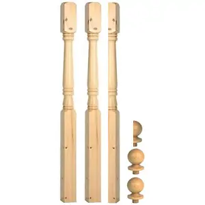 Solid Pine Complete 90mm Georgian Newel Post Kit Inc Cap's UK Manufactured Traditional Products Ltd