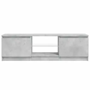 vidaXL TV Cabinet with LED Lights Concrete Grey 120x30x35.5 cm