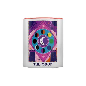 Deadly Tarot Pride Star Moon & The World Inner Two Tone Mug White/Red/Blue (One Size)