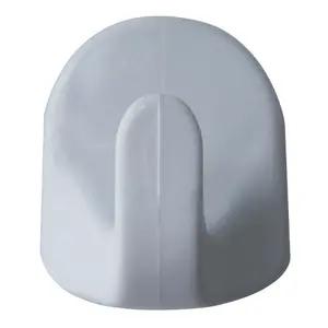 White ABS plastic Medium Arch Hook (H)39mm (W)27mm, Pack of 2