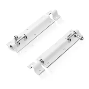 XFORT 2 Pack Tower Bolt White 150mm (6")