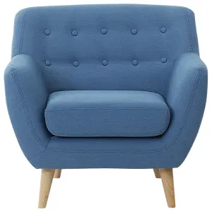 Beliani Retro Armchair MOTALA Fabric Blue