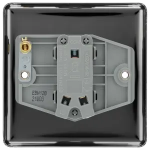 GoodHome 20A 2 way 1 gang Light switch Gloss Black Nickel effect