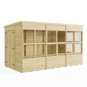 BillyOh Planthouse Tongue and Groove Pent Potting Wooden Shed - 12x6