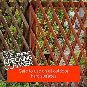 Cleenly Patio Fencing & Decking Cleaner Fluid Concentrate for Outdoor Use Pet Friendly (5 Litres)