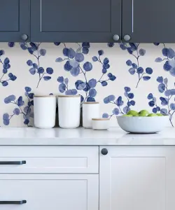 NuWallpaper Bliss Indigo Self Adhesive Wallpaper