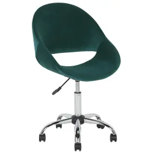 Desk Chair Velvet Emerald Green SELMA