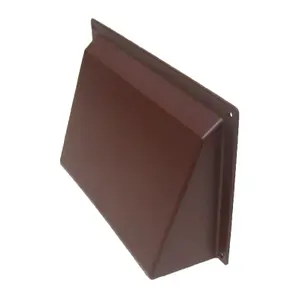 Brown Hooded Cowl 9" x 6" Vent Cover for Air Bricks Grilles Extractors Vents