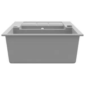 Berkfield Granite Kitchen Sink Double Basin Grey