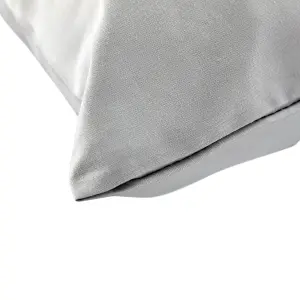 Plain Grey Housewife Pillowcase, Pair