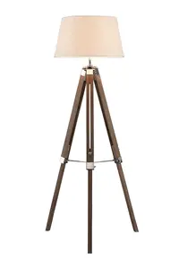 Interiors by Premier Bailey Brown Tripod Floor Lamp