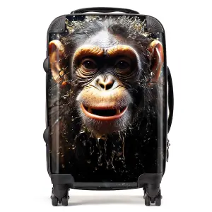 Realistic Monkey Face Splashart Suitcase - Cabin