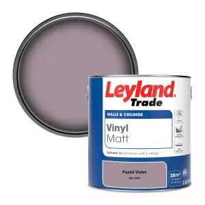 Leyland Trade Vinyl Matt Walls & Ceilings Emulsion Paint Pastel Violet (RAL 4009) 2.5L