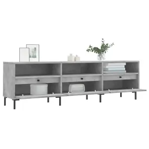 vidaXL TV Cabinet Concrete Grey 150x30x44.5 cm Engineered Wood