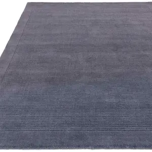 York Navy Blue Colour Plain Wool Tufted Rug Rug 120x170cm for the