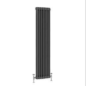 Right Radiators 1800x380 mm Vertical Traditional 2 Column Cast Iron Style Radiator Anthracite