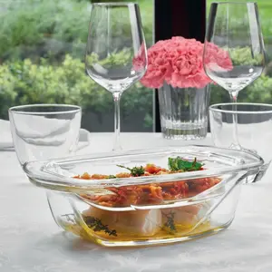 Chef Table Glass Casserole set 1.6L, 2 Piece, Serves 2-3