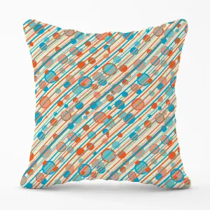 Retro Stripes And Circles Cushions 60cm x 60cm