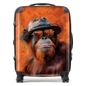 Orangutan In Glasses Suitcase - Large