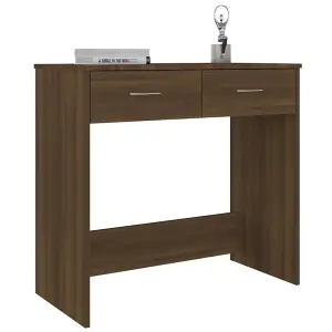 Berkfield Desk Brown Oak 80x40x75 cm Engineered Wood