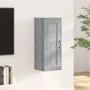 Berkfield Hanging Cabinet Grey Sonoma 35x34x90 cm Engineered Wood