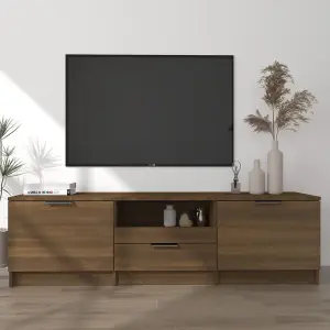 vidaXL TV Cabinet Brown Oak 140x35x40 cm Engineered Wood