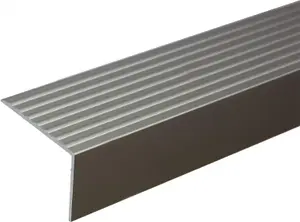 Anodised aluminium anti non slip stair edge nosing trim 900mm x 65mm x 42mm a32 inox