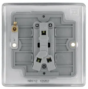 BG 16A 2 way 1 gang Light switch Matt Steel effect