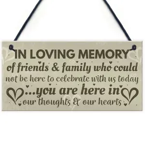 Red Ocean In Memory Plaque Christmas Tree Memorial Bauble Wedding Memorial Hanging Sign Decoration