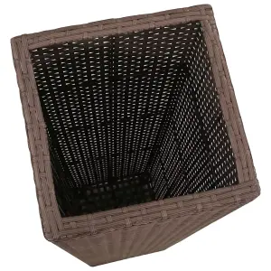 Berkfield Garden Raised Beds 3 pcs Poly Rattan Brown