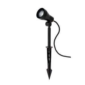 Lucide Spike Modern Spike Garden Spotlight Outdoor - LED Dim. - GU10 - 1x5W 3000K - IP54 - Black