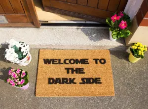 Welcome to the Darkside Star Wars Doormat Quote