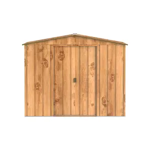 BillyOh Top Woodgrain Apex Metal Shed - 8x6