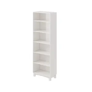 URBNLIVING 180cm Height White 6 Tier Wooden Bookcase Shelf Storage Display Shelving Unit